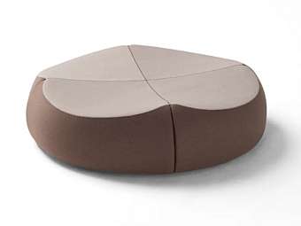 Runder Pouf aus Stoff AMURA Panis Runder Pouf aus Stoff AMURA Panis Fabrik AMURA aus Italien