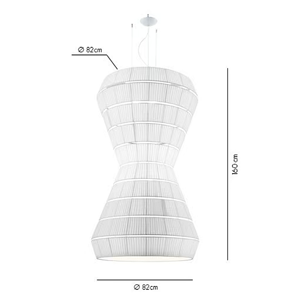 Stoff Pendelleuchte Layers AXOLIGHT Fabrik Axolight aus Italien. Foto №11
