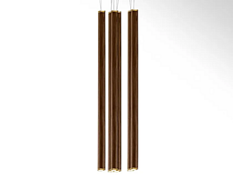 Pendelleuchte aus Walnuss mit LED GIORGETTI Leaf