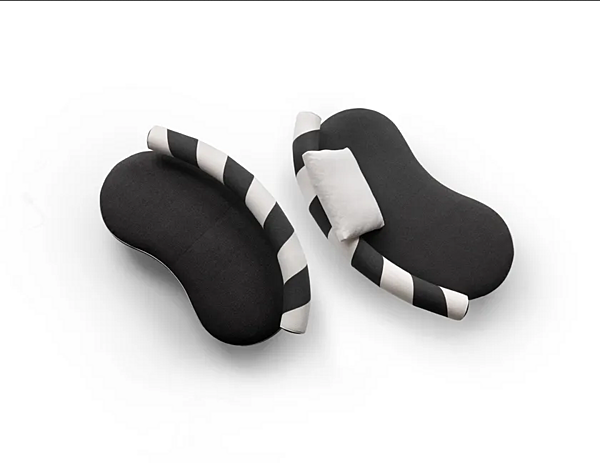 Kurvenförmiges Stoffsofa Supermax FLEXFORM Fabrik FLEXFORM aus Italien. Foto №3