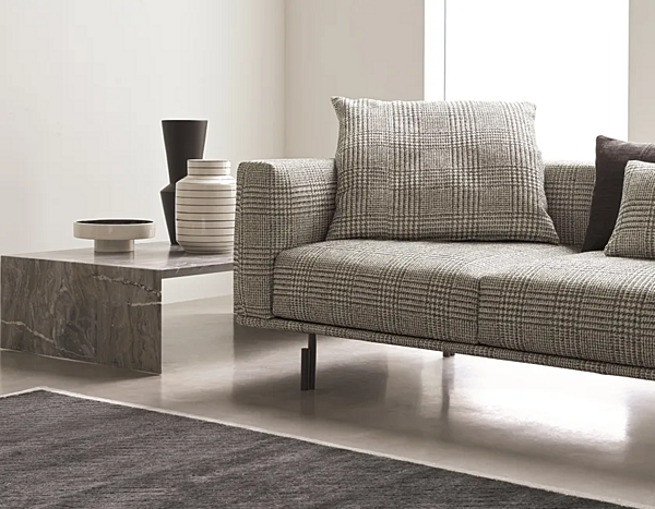 Dreisitzer Stoffsofa mit abnehmbarem Bezug Flou Binario Fabrik Flou aus Italien. Foto №5