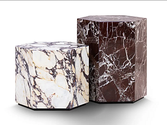 Sechseckiger Couchtisch aus Marmor FORMITALIA EXA EXA