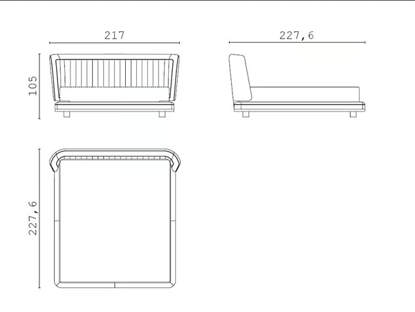 Doppelbett mit gepolsterter Rückenlehne aus Stoff CPRN HOMOOD MARAIS 2 Fabrik CPRN HOMOOD aus Italien. Foto №3