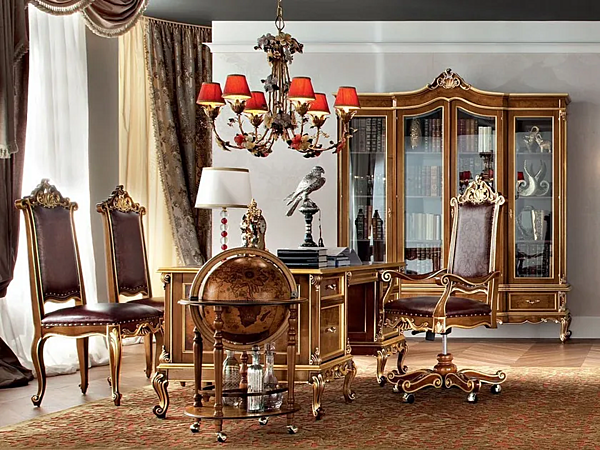 Exekutivstuhl mit Rollen und 5-Speichen-Basis Modenese Luxury Interiors 12501 Fabrik MODENESE GASTONE aus Italien. Foto №3