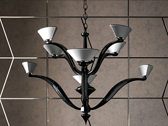 Kronleuchter aus Metall mit Glasdetails CORTEZARI Morgan 1469