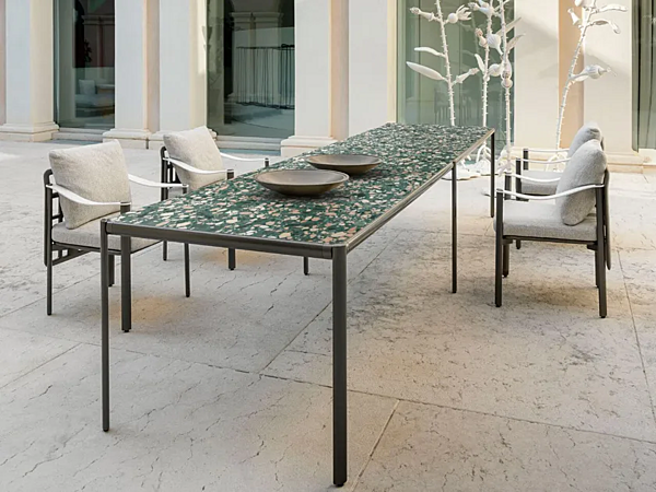 Garten Tisch mit Marmorplatte GIORGETTI ALDIA Fabrik GIORGETTI aus Italien. Foto №4