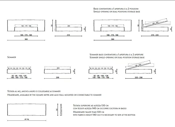 Doppeltbett mit gepolstertem Kopfteil Dress Long Duomo Design Fabrik Duomo Design aus Italien. Foto №3