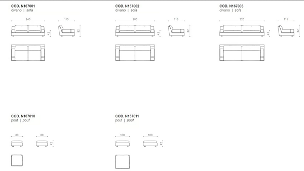 Ecksofa aus Stoff Tender Nube Italia Fabrik Nube Italia aus Italien. Foto №3