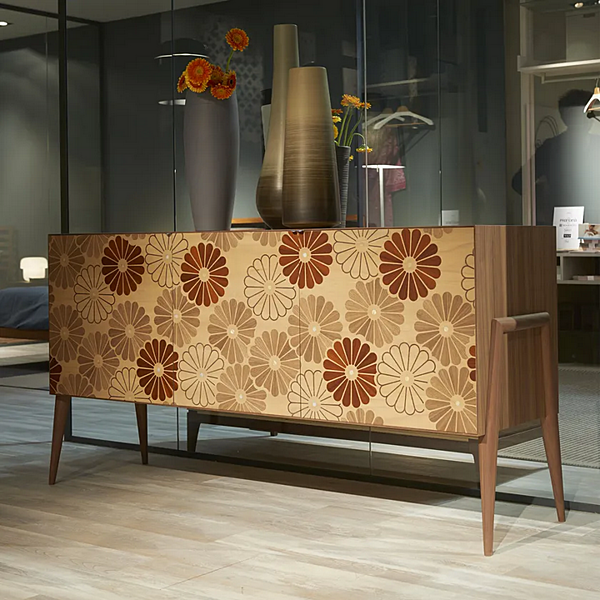 Walnuss Sideboard mit Türen DALE Lauta Floreale A 155 Fabrik DALE aus Italien. Foto №5