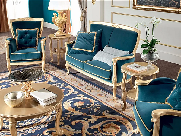 Runder Beistelltisch mit integriertem Zeitschriftenhalter Modenese Luxury Interiors 13648 Fabrik MODENESE GASTONE aus Italien. Foto №3