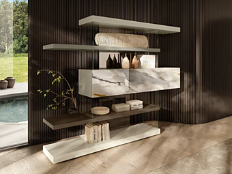 Freistehendes Bücherregal aus Holz LAGO AIR 1467