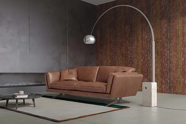 Leder Sofa mit Schlittenbasis Elite Marinelli Home M1279 Fabrik Marinelli Home aus Italien. Foto №2