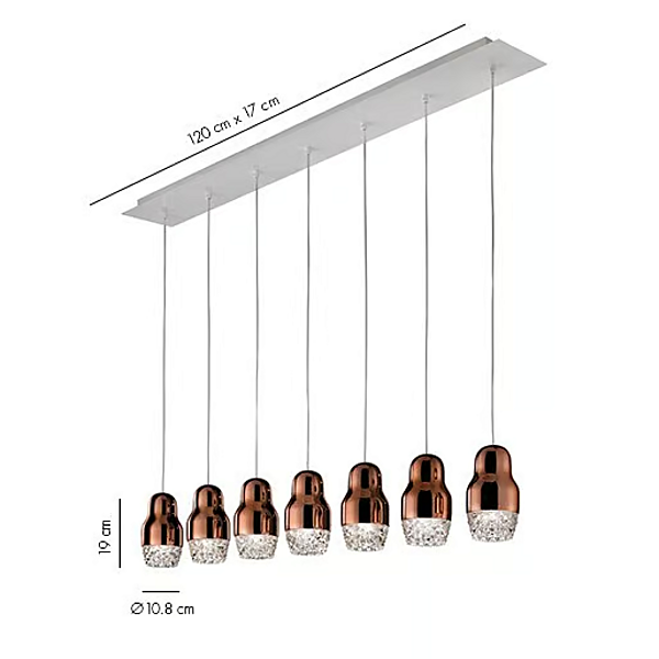 Pendelleuchte aus Glas und Aluminium LED AXOLIGHT Fedora Fabrik Axolight aus Italien. Foto №4