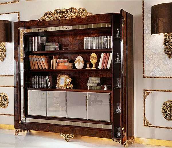 Freistehendes Bücherregal aus Holz A.R. Arredamenti Grand Royal 407 Fabrik A.R.ARREDAMENTI SRL aus Italien. Foto №1