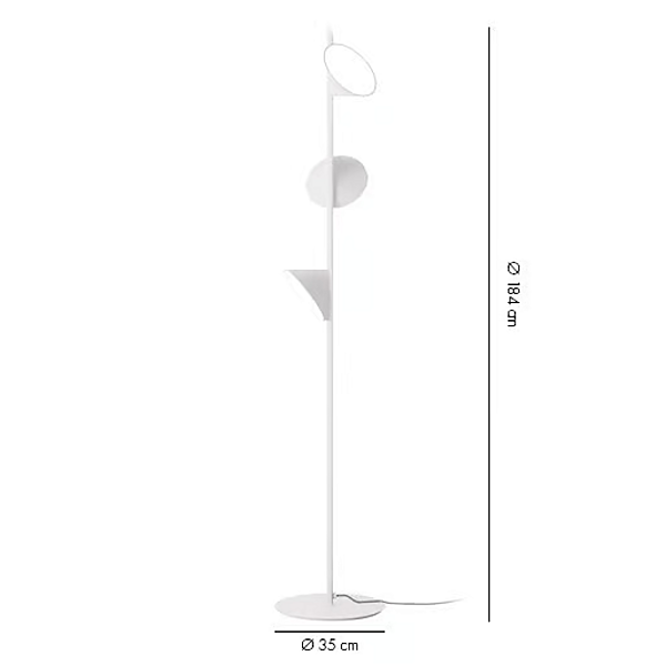 LED Stehlampe aus Aluminium mit Orchid Design AXOLIGHT PT ORCHID Fabrik Axolight aus Italien. Foto №8
