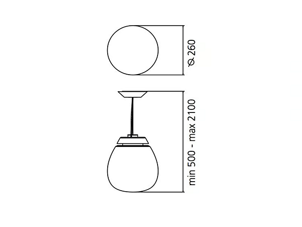 LED Pendelleuchte aus geblasenem Glas Empatia Artemide Fabrik Artemide aus Italien. Foto №9