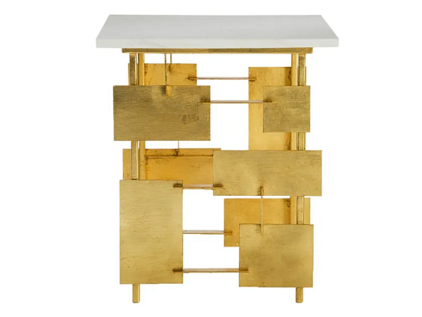 Quadratischer Couchtisch aus Marmor für das Wohnzimmer MARIONI RAYMOND 02716A Fabrik MARIONI aus Italien. Foto №1