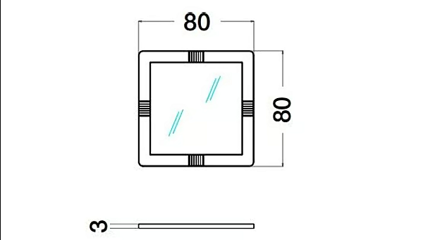 Quadratischer Holzrahmen Spiegel Cocoon CPRN HOMOOD C317 Fabrik CPRN HOMOOD aus Italien. Foto №2