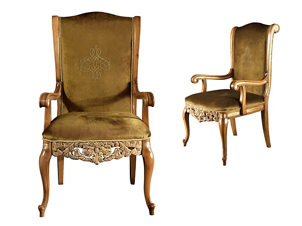 Stoffstuhl mit Armlehnen A.R. Arredamenti Royal 709 Fabrik A.R.ARREDAMENTI SRL aus Italien. Foto №1