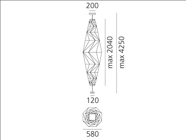 Pendelleuchte aus Kunststoff Minomushi Artemide 1697010A Fabrik Artemide aus Italien. Foto №2