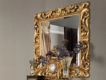 Quadratischer Wandspiegel mit Rahmen Modenese Luxury Interiors 13673 Fabrik MODENESE GASTONE aus Italien