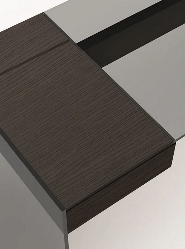 Schreibtisch aus Glas und Edelstahl mit Schubladen Gallotti&Radice AIR DESK W Fabrik Gallotti & Radice aus Italien. Foto №3