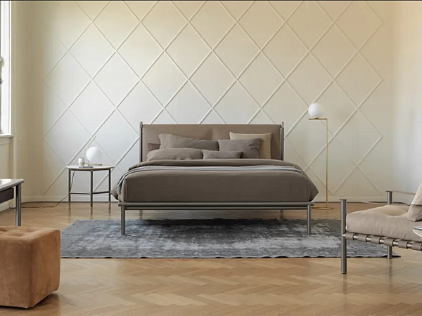 Doppelbett mit gepolsterter Rückenlehne Flou Iko Fabrik Flou aus Italien. Foto №5