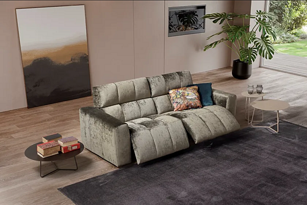 Zweisitzer Relaxsofa mit Fußhocker aus Stoff Marinelli Home Zenit M1384 Fabrik Marinelli Home aus Italien. Foto №11