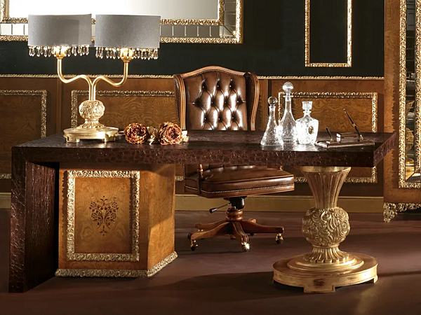 Rechteckiger Schreibtisch mit Schubladen A.R. Arredamenti Royal 718 Fabrik A.R.ARREDAMENTI SRL aus Italien. Foto №1