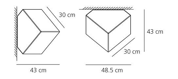 Wand- und Deckenlampe aus thermoplastischem Harz Edge Artemide 1293010A, 1292010A Fabrik Artemide aus Italien. Foto №4