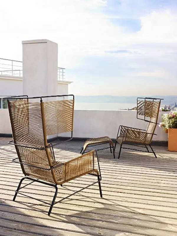 Gartenarmchair mit Fußstütze aus Aluminium LIGNE ROSET Fifty Fabrik LIGNE ROSET aus Italien. Foto №4