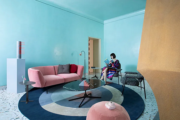 Ecksofa aus Stoff mit weicher Rückenlehne Saba Rendez Vous Fabrik SABA aus Italien. Foto №13