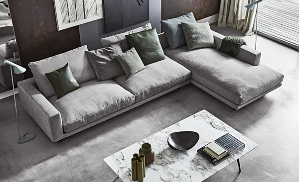 Ecksofa aus Stoff mit Chaiselongue Campiello FLEXFORM Fabrik FLEXFORM aus Italien. Foto №2