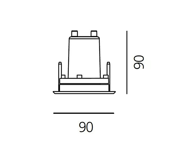 Eingelassene Aluminium-Außenstrahler Ego Downlight Artemide Fabrik Artemide aus Italien. Foto №14