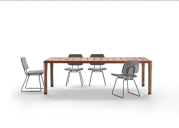 Rechteckiger Gartentisch aus Iroko FLEXFORM Kobo Outdoor Fabrik FLEXFORM aus Italien. Foto №3