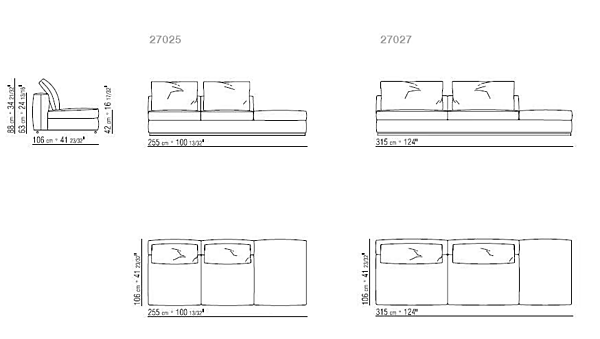 Ecksofa aus Stoff FLEXFORM ASOLO Fabrik FLEXFORM aus Italien. Foto №16