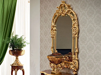 Wandmontierter gerahmter Spiegel aus Glas Modenese Luxury Interiors 13683 Wandmontierter gerahmter Spiegel aus Glas Modenese Luxury Interiors 13683 Fabrik MODENESE GASTONE aus Italien