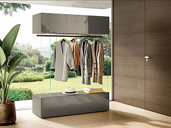Glas Kleiderschrank mit Schubladen LAGO AIR 2091 2091 Glas Kleiderschrank mit Schubladen LAGO AIR 2091 2091 Fabrik LAGO aus Italien