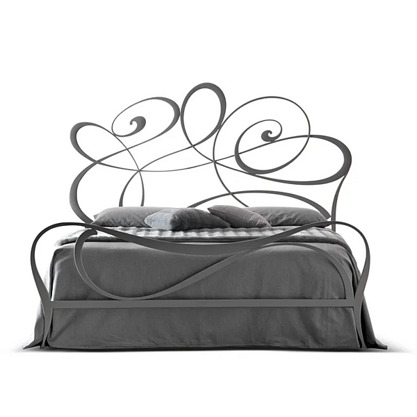 Eisen-Doppelbett mit gepolsterter Rückwand CORTEZARI NOEMI 951-T, 951 Fabrik CORTE ZARI aus Italien. Foto №2