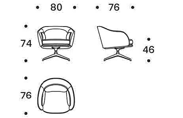 Drehstuhl mit abnehmbarem Bezug Sunset Saba Fabrik SABA aus Italien. Foto №5