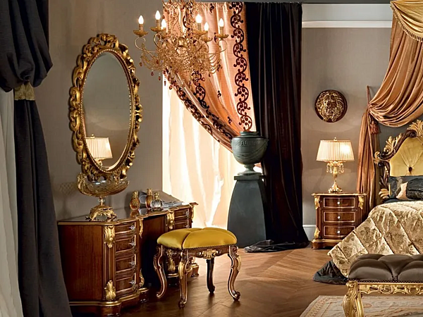 Ovaler Wandspiegel mit Rahmen Modenese Luxury Interiors 13672 Fabrik MODENESE GASTONE aus Italien. Foto №3