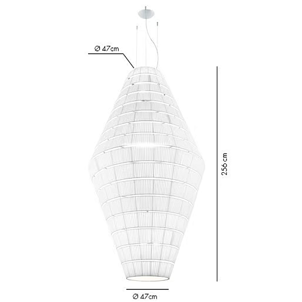 Stoff Pendelleuchte Layers AXOLIGHT Fabrik Axolight aus Italien. Foto №8
