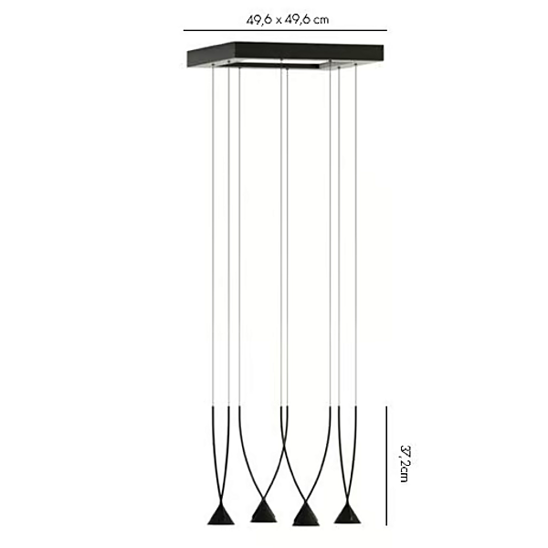 Pendelleuchte aus recyceltem Glas und Nylon AXOLIGHT Jewel Fabrik Axolight aus Italien. Foto №11
