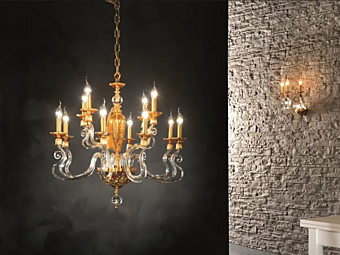 Kronleuchter mit Swarovski-Kristallen Barocco L8 4 Euroluce Lampadari