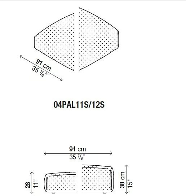 Modularer Stoff-Gartenpouf Palchetto Kristalia Fabrik Kristalia aus Italien. Foto №10