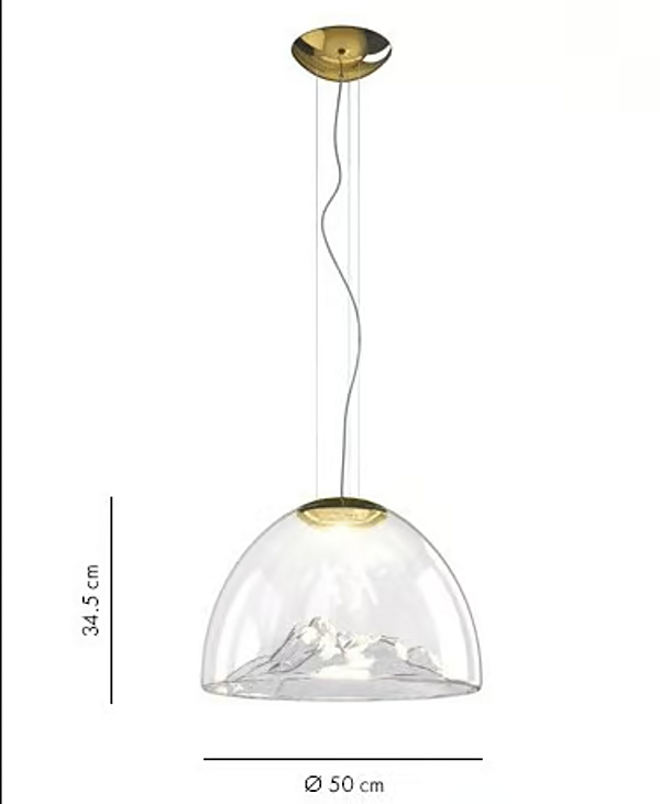 LED Pendelleuchte aus geblasenem Glas AXOLIGHT Mountain View SP MOUNTA Fabrik Axolight aus Italien. Foto №11