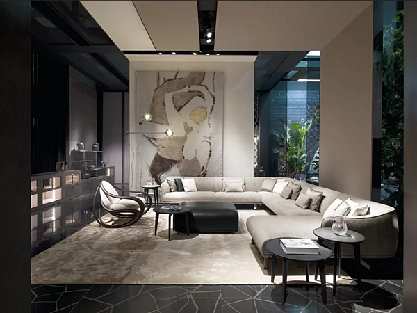 Ecksofa aus Stoff mit Chaiselongue GIORGETTI DRIVE Fabrik GIORGETTI aus Italien. Foto №3
