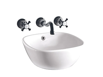 Porzellan Waschbecken für die Arbeitsplatte Gentry Home Calder Fabrik Gentry Home aus Italien