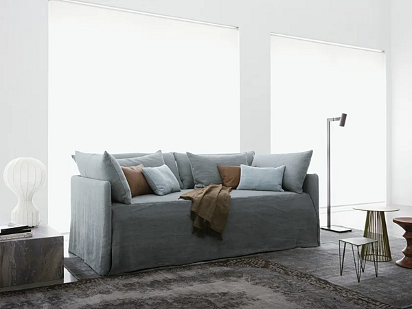 Stoff Schlafsofa mit abnehmbarem Bezug Flou Duetto Fabrik Flou aus Italien. Foto №7