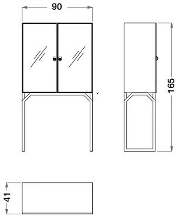 Metall- und Glasküchenschrank mit Tablett Dragonfly CPRN HOMOOD D630 Fabrik CPRN HOMOOD aus Italien. Foto №4